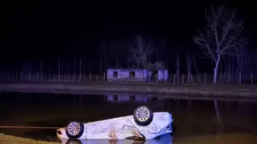 Sulama Kanalına Devrilen Araçta Bir Kişi Hayatını Kaybetti