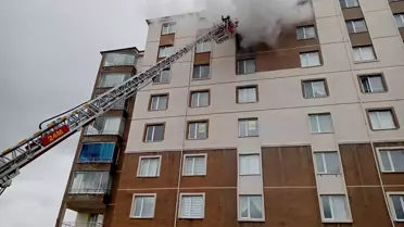 Yozgat'ta 8 Katlı Apartmanda Yangın