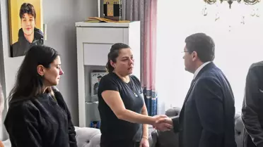 Bakan Tunç, Atlas Çağlayan'ın Ailesine Taziye Ziyareti