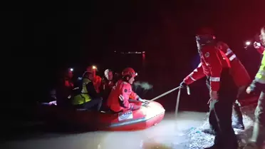 Edirne'de İki İşçi Suya Kapılmaktan Kurtarıldı
