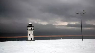 Erciş'te Kar Yağışı Manzaraları