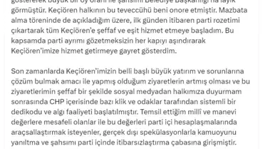 Keçiören'de Siyasi Ayrılık