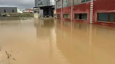 Uşak'ta sel felaketi: 35 iş yerini su bastı