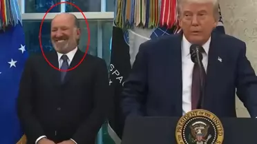 Olay görüntü! Trump'ı sus pus eden soru, bakanı gülme krizine soktu