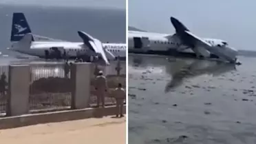 Somali'de yolcu uçağı Hint Okyanusu'na acil iniş yaptı