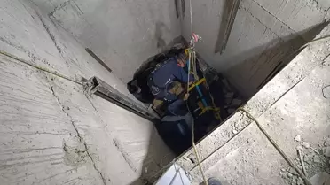 Adıyaman'da İşçiler Asansör Boşluğuna Düştü