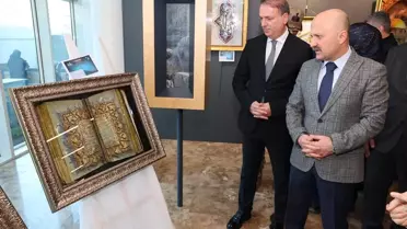 Adıyaman'da Ebru ve Hat Sergisi