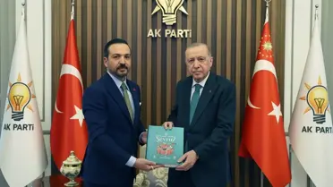AK Parti'li Zorlu, 'Türk Dünyasının Ortak Mirası Nevruz' kitabını Cumhurbaşkanı Erdoğan'a takdim etti