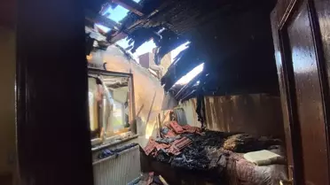 Alaçam'da Ev Yangını