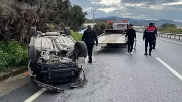 Alanya'da Otomobil Devrildi: 1 Yaralı
