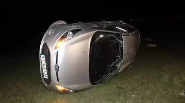Taşova'da Otomobil Devrildi: 2 Yaralı