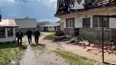 Merzifon'da Yangın: Evin Üst Katı Kül Oldu