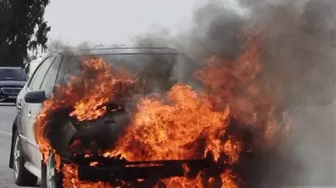 Manavgat'ta Otomobil Yangını