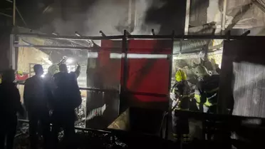 Koçarlı'da Fıstık Tesisinde Yangın