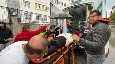 Yaralı Sürücüye Vatandaşlardan Destek