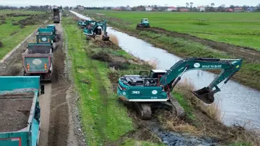 Bafra Ovası'nda Drenaj Temizlik Çalışmaları Başladı