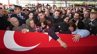 Şehit Hava Pilot Binbaşı İbrahim Bolat Son Yolculuğuna Uğurlandı
