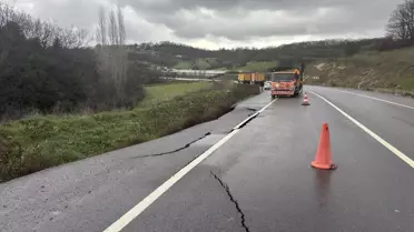 Kara yolundaki yarıkların nedeni deprem değil