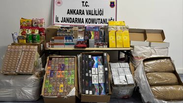 Ankara'da Kaçak Tütün ve Sigara Ele Geçirildi