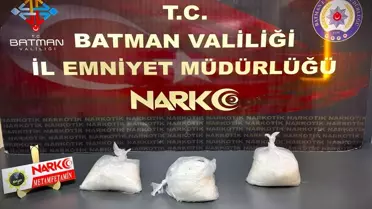 Batman'da 3 Kilo Metamfetamin Ele Geçirildi