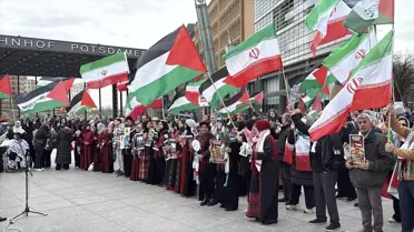 Berlin'de Filistin'e destek gösterisi yapıldı