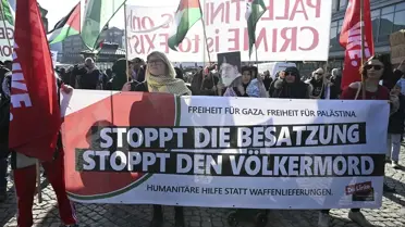 Berlin'de Filistin'e Destek Gösterisi