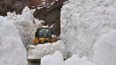 Hizan'da Çığ Düştü, Yol Açma Çalışmaları Başladı