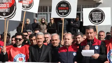 Eğitim-Bir-Sen'den Şiddet Protestosu