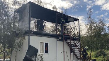Bodrum'da Konteyner Yangını