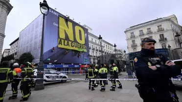 Greenpeace Madrid'de Savaşa Hayır Dedi