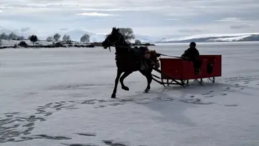 Çıldır Gölü'nde Atlı Kızak Sezonu Sona Erdi