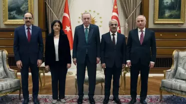 Cumhurbaşkanı Erdoğan-DEM heyeti görüşmesinden ilk görüntüler