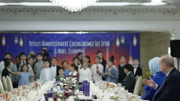 Cumhurbaşkanı Erdoğan, devlet himayesindeki çocuklarla iftarda bir araya geldi