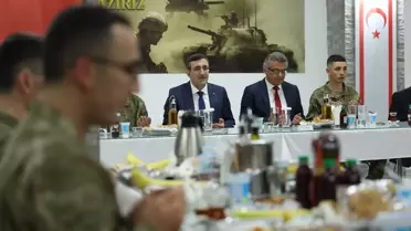 Cumhurbaşkanı Yardımcısı Yılmaz, KKTC'de Mehmetçikle iftar yaptı Açıklaması