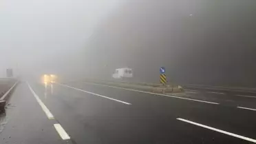 Bolu Dağı'nda Sis ve Sağanak, D-100 Ulaşımını Etkiledi