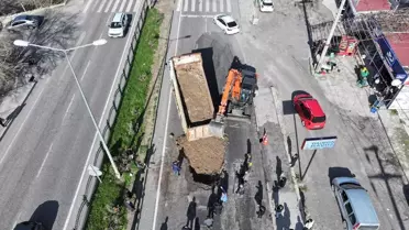 Diyarbakır-Silvan Yolunda Çökme