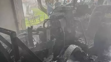 Yığılca'da Yangın: Araçlar Zarar Gördü