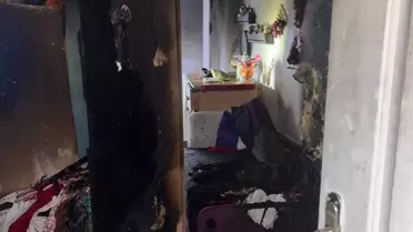 Erdek'te Apartman Yangını