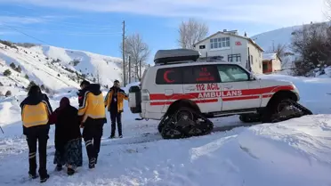 Erzincan'da Kış Şartlarına Rağmen Sağlık Hizmeti