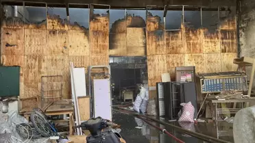 Eskişehir'de Mobilya Atölyesi Yangını