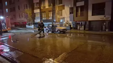 Eskişehir'de Park Halindeki Aracın Yangını