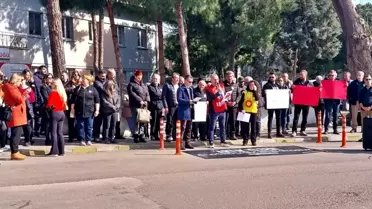 Gelibolu'da Öğretmen Cinayeti Protestosu