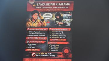 Gümüşhane'de IBAN Kiralama Uyarısı