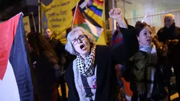 Atina'da İsrail'e Eurovision Protestosu