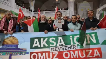 Nevşehir'de Mescid-i Aksa'ya Protesto