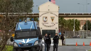 Sicilya'da ABD Üssüne Protesto