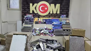 İzmir'de Gümrük Kaçağı Tütün operasyonu