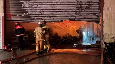 Bucadaki Mobilya Atölyesinde Yangın