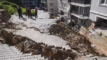 Menemen'de İstinat Duvarı Çöktü, Müteahhit Gözaltında