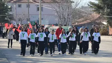 Kahramankazan'da Yeşilay Haftası kapsamında yürüyüş düzenlendi